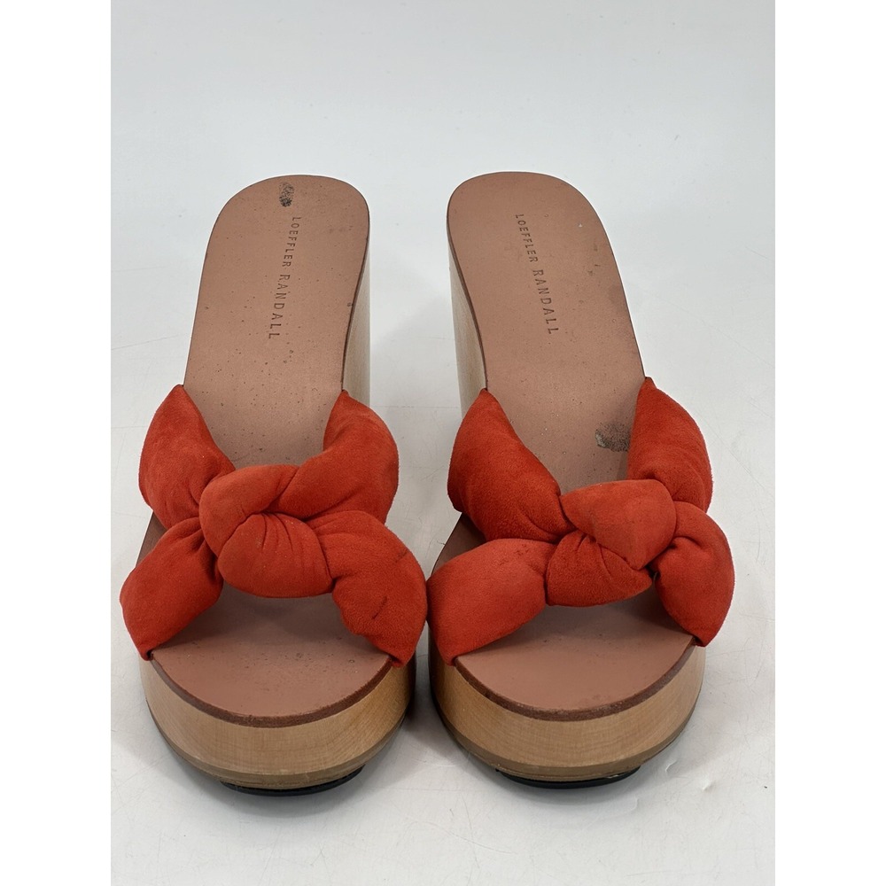 Loeffler Randall Women's Taylor (Kid Suede) Slide Sandal Persimmon 7.5 Orange